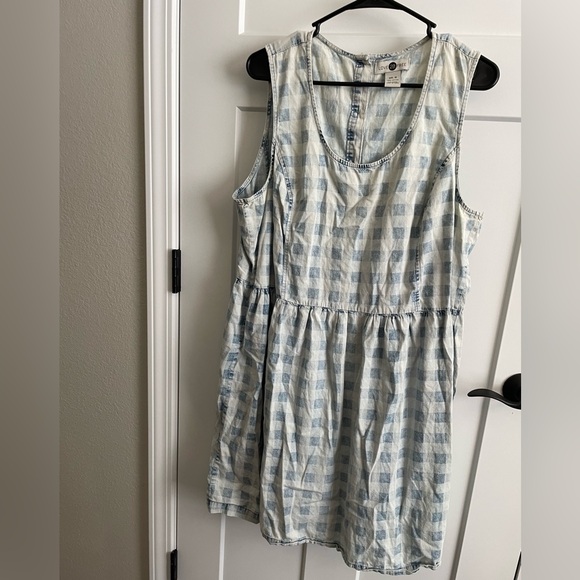 Love 2B free, 1x, plus, vintage, short dress, tunic top, plaid, fall, school - Picture 1 of 5